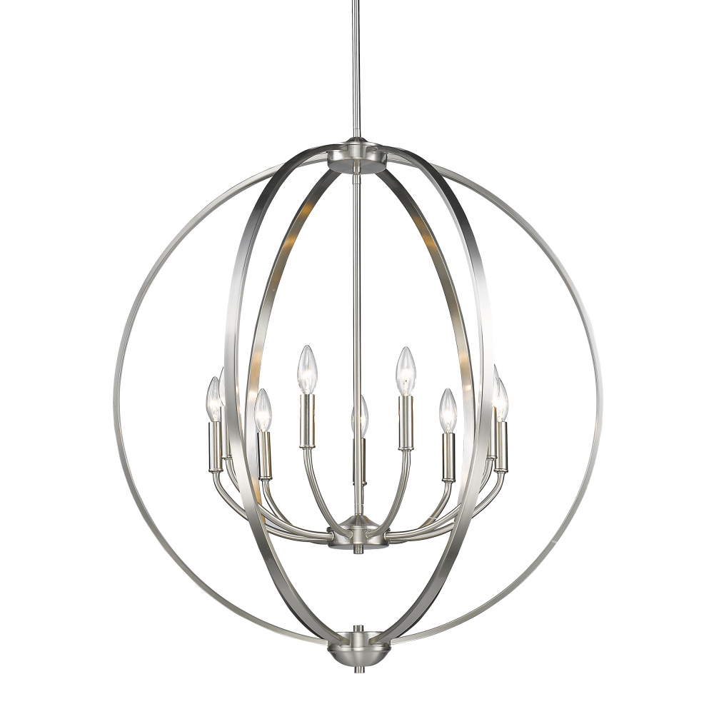 Golden Lighting Colson 9-light Chandelier in Pewter